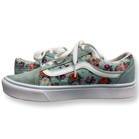 Vans Old Skool Comfort Cushion Floral Sneakers  6 Blue Floral - Picture 6 of 16